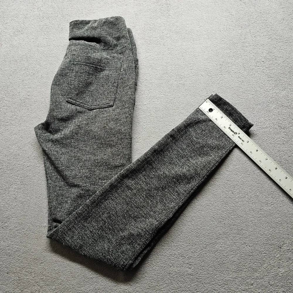Athleta High Rise Herringbone Tight Leggings Womens MT Grey Black S/349156